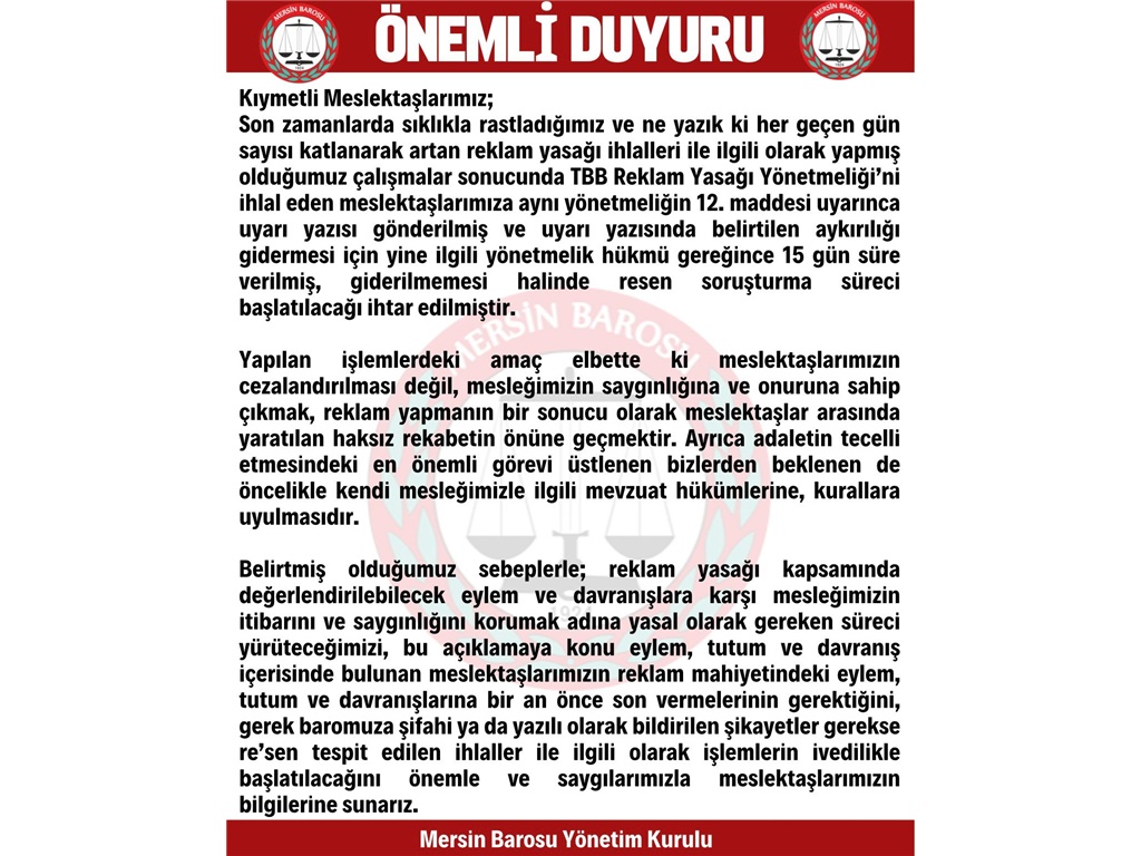 REKLAM YASAĞI HAKKINDA
