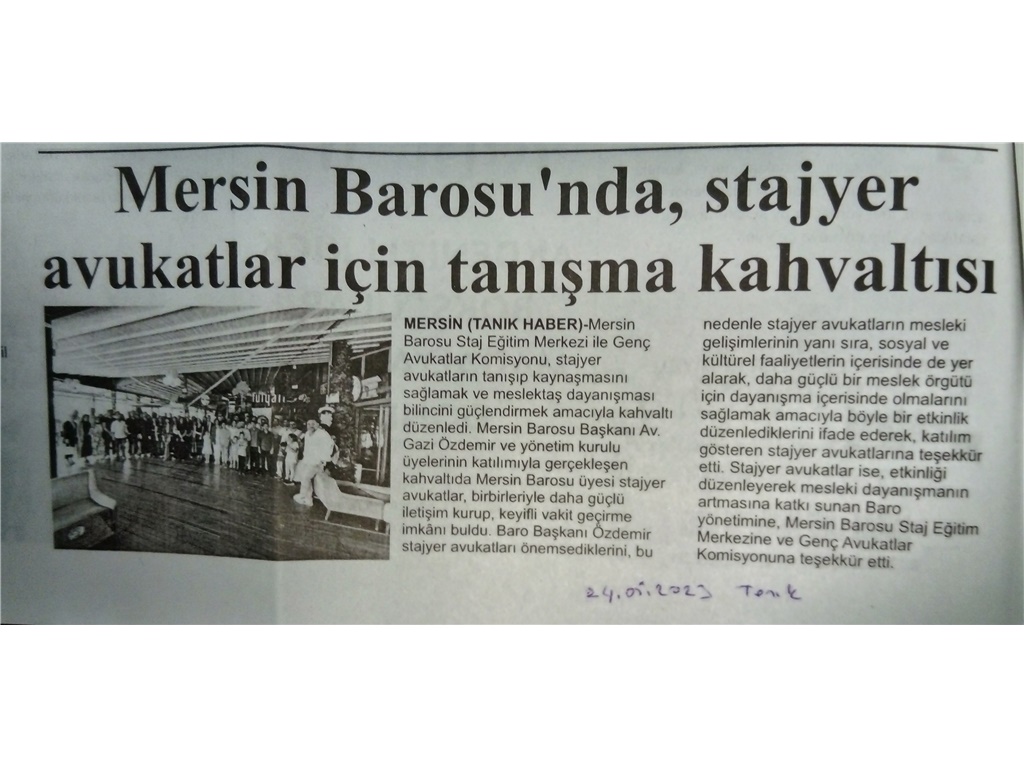 STAJYER AVUKATLAR İÇİN TANIŞMA KAHVALTISI DÜZENLENDİ