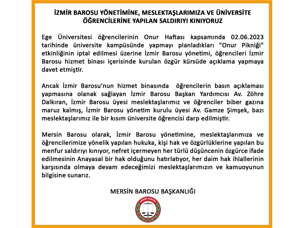 MESLEKTAŞLARIMIZA YAPILAN SALDIRIYI KINIYORUZ