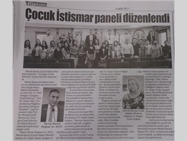 BASINDA MERSİN BAROSU (Çocuk İstismarı Paneli) 06.10.2017