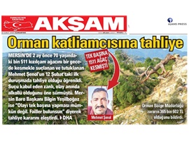 BASINDA BAROMUZ (Ağaç Kesen Sanığın Tahliyesine Başkanımızdan Tepki)