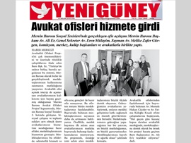 BASINDA BAROMUZ (Mersin Barosu Avukat Ofisleri Açıldı)