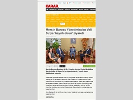 BASINDA BAROMUZ (BAŞKANIMIZIN MERSİN VALİSİ ZİYARETİ) 10.07.2017