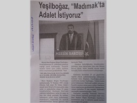 BASINDA BAROMUZ (Baro Bşk. Bilgin Yeşilboğaz: Madımak'ta Adalet İstiyoruz)