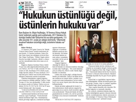 BASINDA BAROMUZ (Baro Başkanımızın Dünya Hukuk Günü Mesajı)