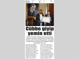BASINDA BAROMUZ (Baro Bşk. Bilgin Yeşilboğaz: "Pusulanız Adalet ve Hukuk Olsun")