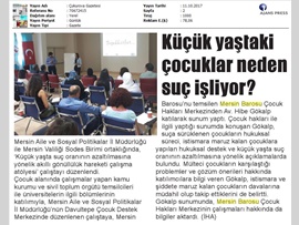 BASINDA BAROMUZ (Mersin Barosu "Küçük Yaşta Suç Oranının Azaltılması" Konusunu Masaya Yatırdı) 11.10.2017