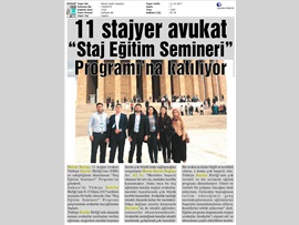 BASINDA BAROMUZ (Türkiye Barolar Birliği'nde Staj Eğitim Semineri Başladı) 11.10.2017