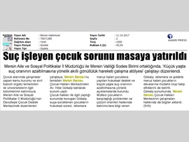 BASINDA BAROMUZ (Mersin Barosu "Küçük Yaşta Suç Oranının Azaltılması" Konusunu Masaya Yatırdı) 11.10.2017