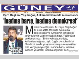 BASINDA BAROMUZ (Ankara Garı Katliamı Kınama Mesajı)