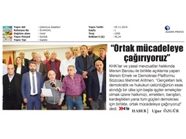 BASINDA BAROMUZ (Mersin Emek ve Demokrasi Platformu ile Ortak Açıklama)