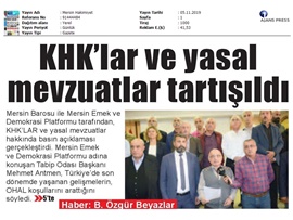BASINDA BAROMUZ (Mersin Emek ve Demokrasi Platformu ile Ortak Açıklama)