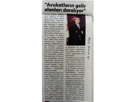 Baro Başkanları: "Avukatların gelir alanlarını daraltmayın"