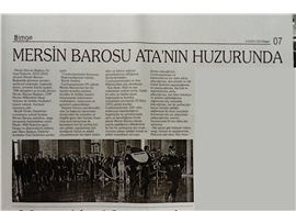 Mersin Barosu Ata'nın huzurunda
