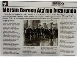 Mersin Barosu Ata'nın huzurunda