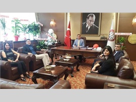 Hatay Baro Başkanı Sayın; Av. Ekrem DÖNMEZ, Baro Başkanımız Av. Ali ER'i makamında ziyaret etti.