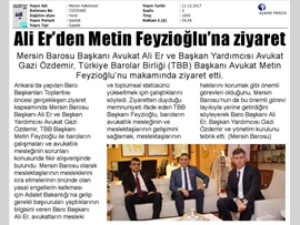 BASINDA BAROMUZ (Baro Başkanımız ve Başkan Yardımcımız, TBB Bşk. Feyzioğlu'nu Ziyaret Etti)