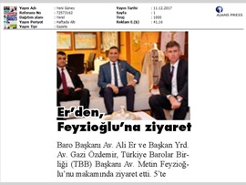 BASINDA BAROMUZ (Baro Başkanımız ve Başkan Yardımcımız, TBB Bşk. Feyzioğlu'nu Ziyaret Etti)