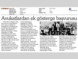 BASINDA BAROMUZ (Avukatlara Ek Gösterge Başvurusu)