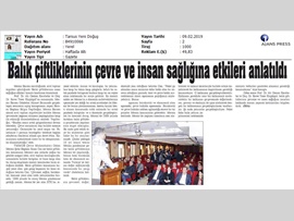 BASINDA BAROMUZ (Balık Çiftliklerinin Çevre ve İnsan Sağlığına Etkileri Konulu Konferans Düzenlendi)