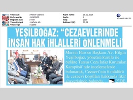 BASINDA BAROMUZ (Yeşilboğaz: "Cezaevlerinde İnsan Hak İhlalleri Önlenmeli")
