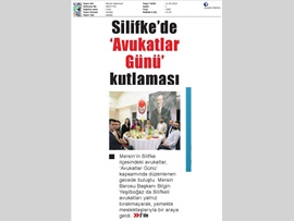 BASINDA BAROMUZ (İlçe Temsilciliklerimizde Avukatlar Günü Kutlaması)
