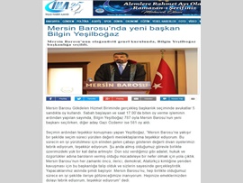 BASINDA BAROMUZ (Mersin Barosu'nun Yeni Başkanı Av. Bilgin Yeşilboğaz Oldu)