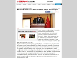 BASINDA BAROMUZ (Mersin Barosu'nun Yeni Başkanı Av. Bilgin Yeşilboğaz Oldu)