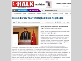 BASINDA BAROMUZ (Mersin Barosu'nun Yeni Başkanı Av. Bilgin Yeşilboğaz Oldu)
