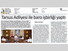 BASINDA BAROMUZ (Tarsus Adliyesi ve Mersin Barosu İşbirliği)