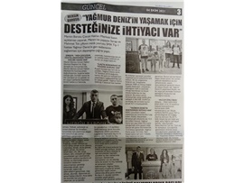 "Yağmur Deniz'in yaşamak için desteğinize ihtiyacı var"