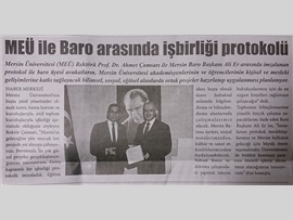 BASINDA BAROMUZ (Baromuz ile Mersin Üniversitesi Arasında İşbirliği Protokolü İmzalandı)