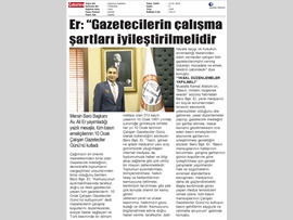 BASINDA BAROMUZ (Baro Başkanımız,10 Ocak Çalışan Gazeteciler Günü Nedeniyle Kutlama Mesajı Yayımladı)