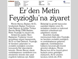 BASINDA BAROMUZ (Baro Başkanımız ve Başkan Yardımcımız, TBB Bşk. Feyzioğlu'nu Ziyaret Etti)