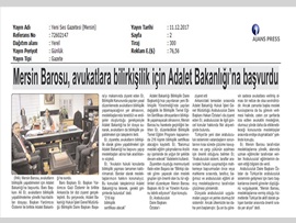 BASINDA BAROMUZ (Baro Başkanımız ve Başkan Yardımcımız Adalet Bakanlığı'nda)