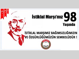 YEŞİLBOĞAZ: “İSTİKLAL MARŞIMIZ BAĞIMSIZLIĞIMIZIN VE ÖZGÜRLÜĞÜMÜZÜN SEMBOLÜDÜR”