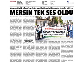 Mersin Barosu ve MERÇED, ATATÜRK Parkı'nı yutan davaya müdahale talebinde bulundu