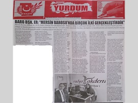 BASINDA BAROMUZ (Baro Başkanımız Av. Ali Er, Radyo Akdeniz'in Canlı Yayın Konuğu Oldu)