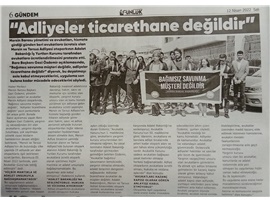 Otoparkın avukatlara ücretli olması protesto edildi