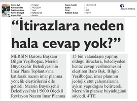 BASINDA BAROMUZ (Barodan İmar Planına Tepki)