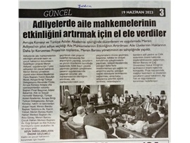 Adliyelerde aile mahkemelerinin etkinliğini artırmak için el ele verdiler
