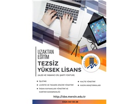 UZAKTAN EĞİTİM TEZSİZ YÜKSEK LİSANS PROGRAMI