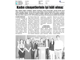 BASINDA BAROMUZ (Yeşilboğaz: "Kadın Cinayetlerinin İyi Hali Olmaz")