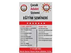 ÇOCUK ADALET SİSTEMİ EĞİTİMİ
