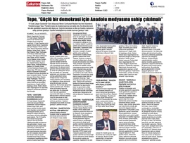 Başkanımız Yeşilboğaz, 10 Ocak Çalışan Gazeteciler Günü Töreni'ne katıldı