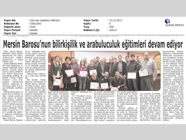 BASINDA BAROMUZ (Baromuz 216 Kişiye Bilirkişilik Sertifikası Verdi)