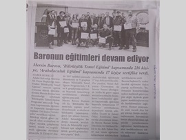BASINDA BAROMUZ (Baromuz 216 Kişiye Bilirkişilik Sertifikası Verdi)