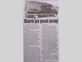 BASINDA BAROMUZ (Mersin Barosu Yeni Hizmet Aracı Aldı)