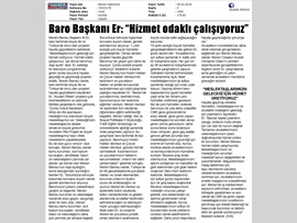 BASINDA BAROMUZ (Baro Başkanımız: "Hizmet Odaklı Çalışıyoruz")