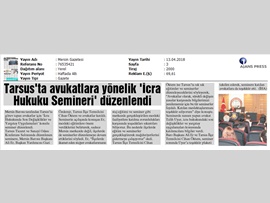 BASINDA BAROMUZ (TARSUS'TA AVUKATLARA İCRA HUKUKU SEMİNERİ VERİLDİ)